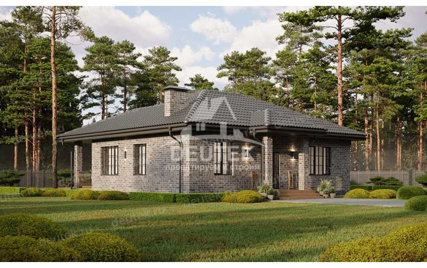 Проект одноэтажного дома в европейском стиле с площадью до 150 кв м - LK-219