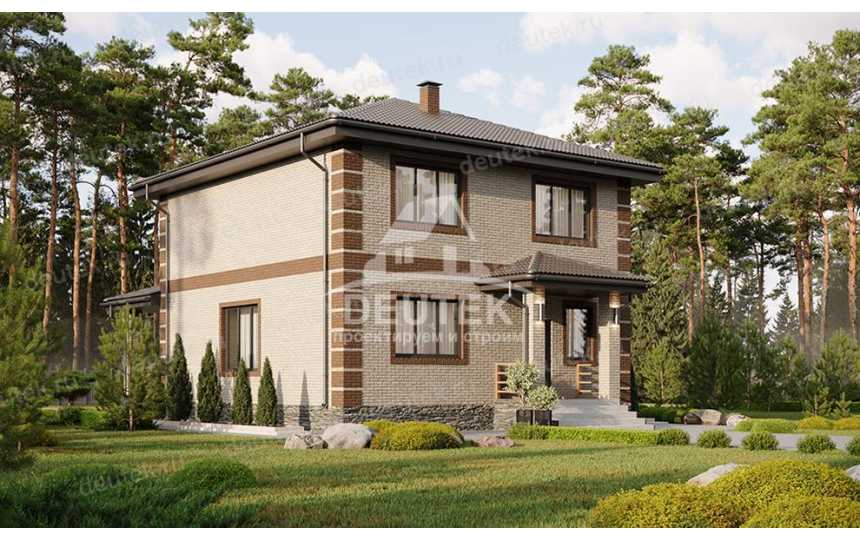 Проект узкого двухэтажного дома площадью до 200 кв м - LK-221