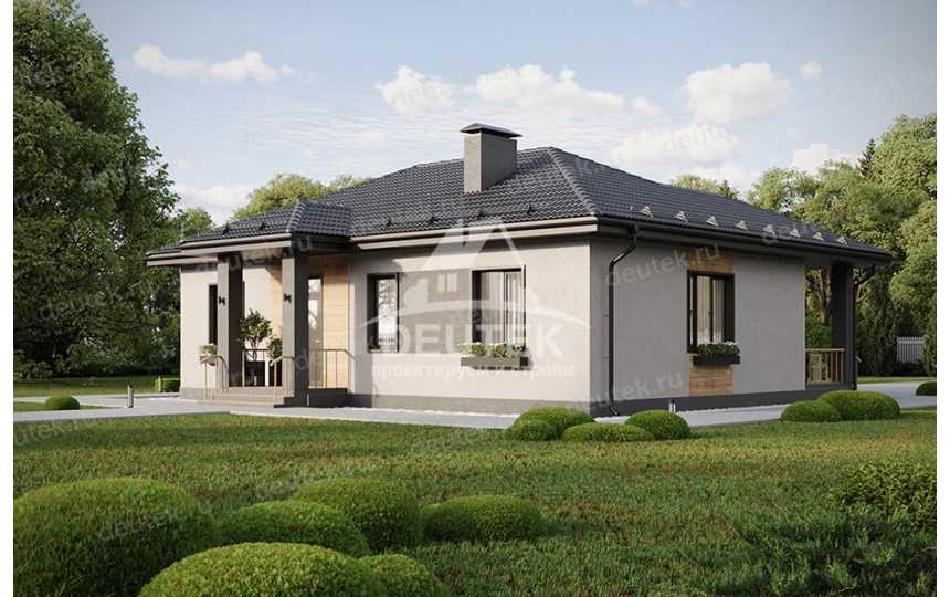 Проект жилого одноэтажного дома из керамических блоков - LK-224