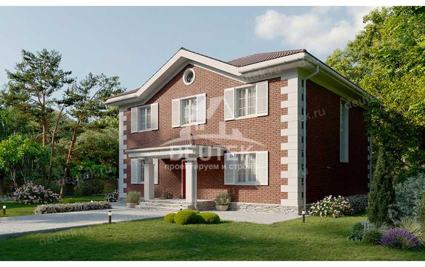 Проект узкого двухэтажного дома с размерами 13 м на 17 м - LK-230