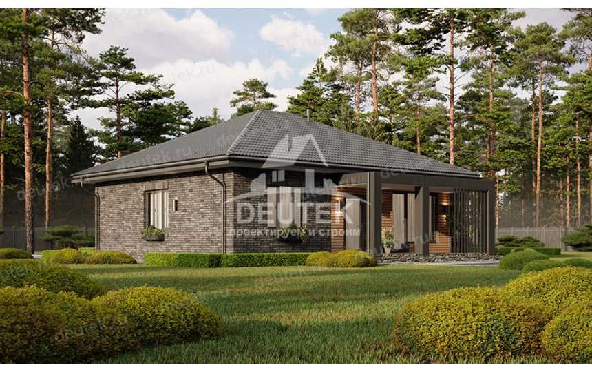 Проект одноэтажного дома с размерами 12 м на 13 м - LK-231