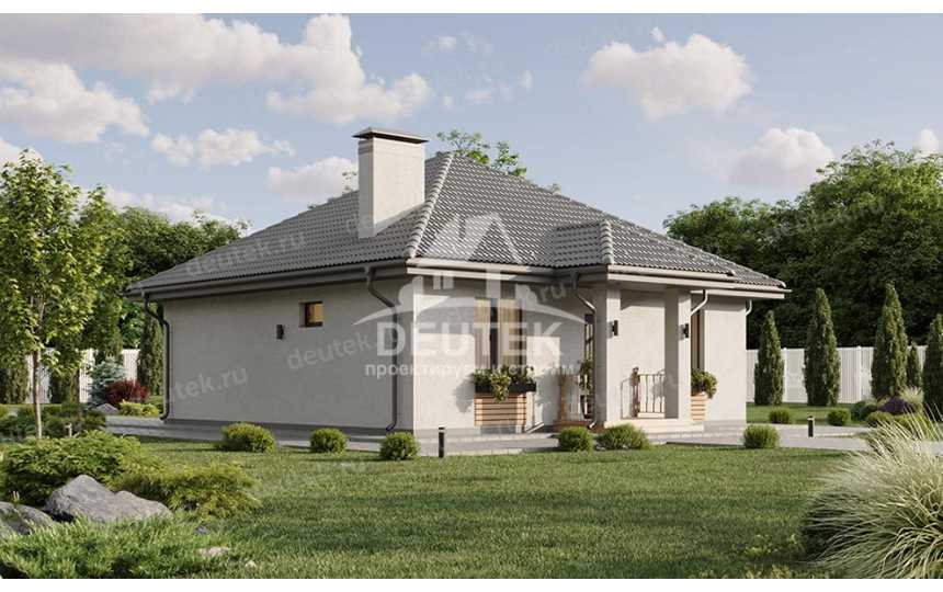 Проект жилого одноэтажного дома с размерами 9 м на 13 м - LK-247