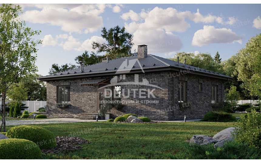 Проект жилого одноэтажного дома с тремя спальнями - LK-249