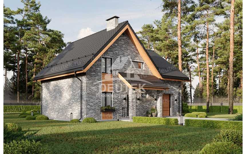 Проект жилого двухэтажного дома с одноместным гаражом - LK-250