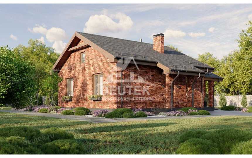 Проект жилого одноэтажного дома с верандой - LK-254