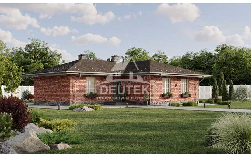 Проект жилого одноэтажного дома из керамических блоков - LK-255