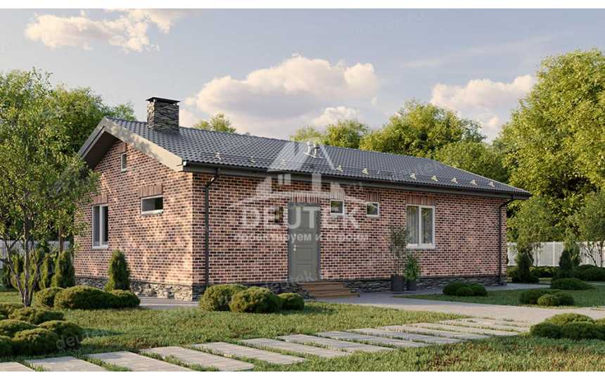 Проект квадратного одноэтажного дома с площадью до 150 кв м - LK-259