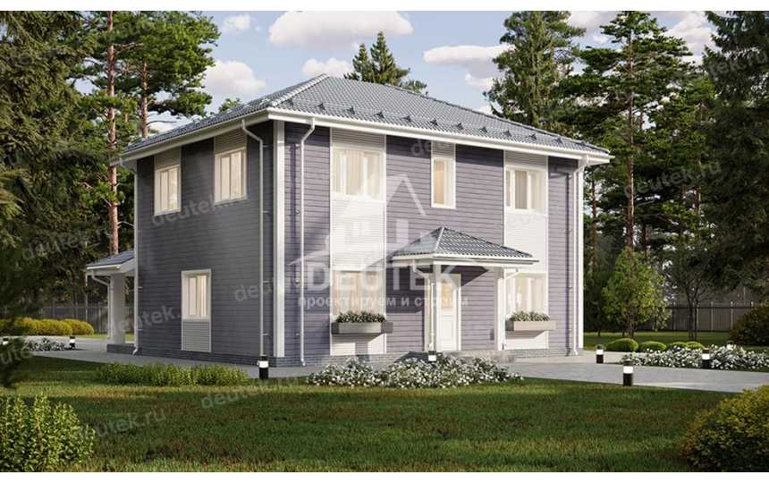 Проект жилого двухэтажного дома с размерами 10 м на 13 м - LK-260