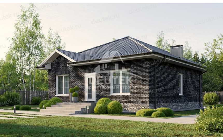 Проект жилого одноэтажного дома из газобетонных блоков - LK-261