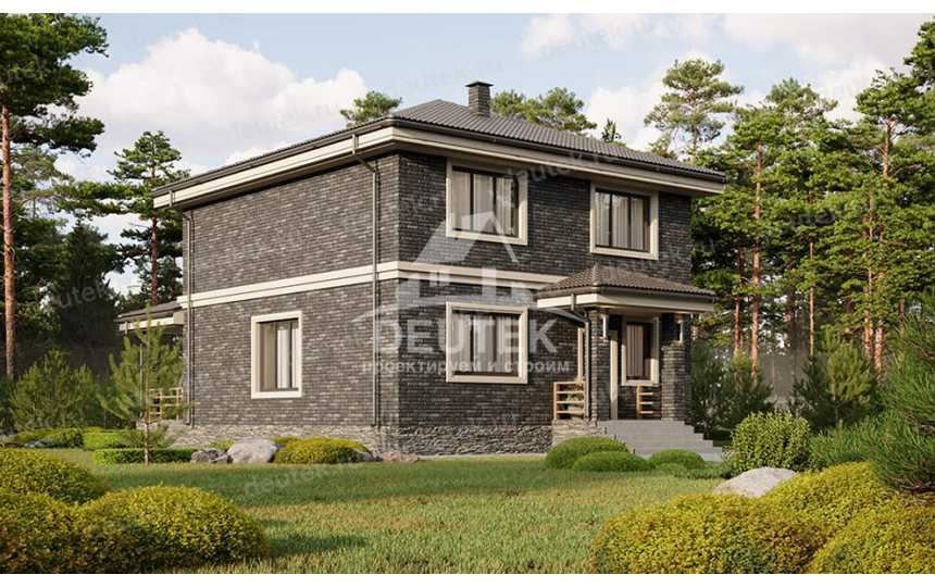 Проект узкого двухэтажного дома с размерами 10 м на 17 м - LK-272
