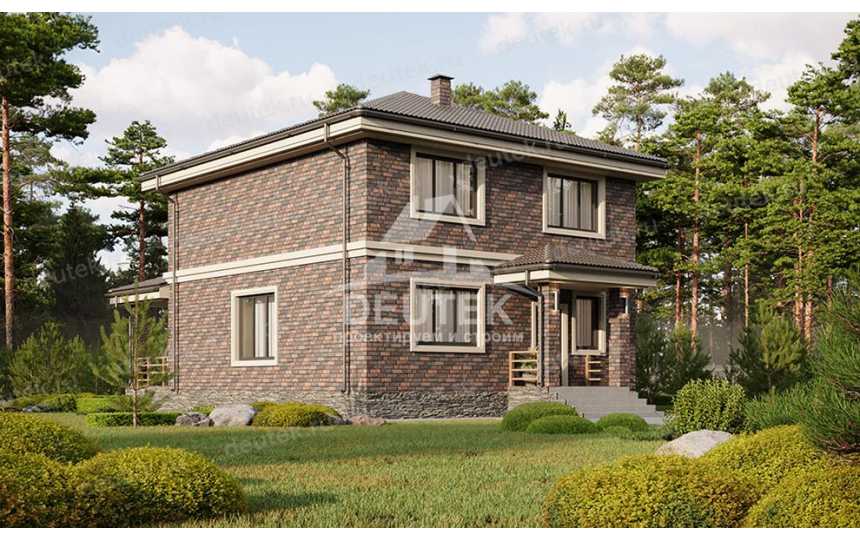  Проект узкого двухэтажного дома с площадью до 200 кв м - LK-280