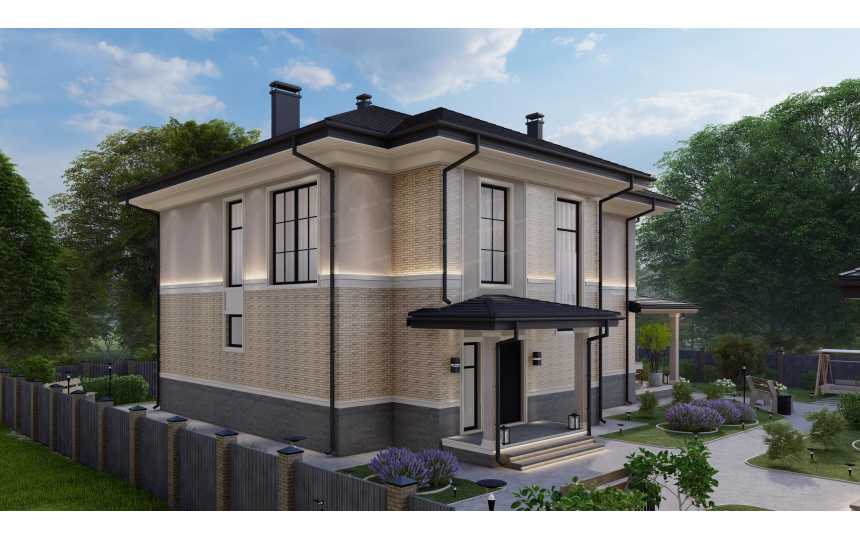 Проект двухэтажного дома со вторым светом - P291-1