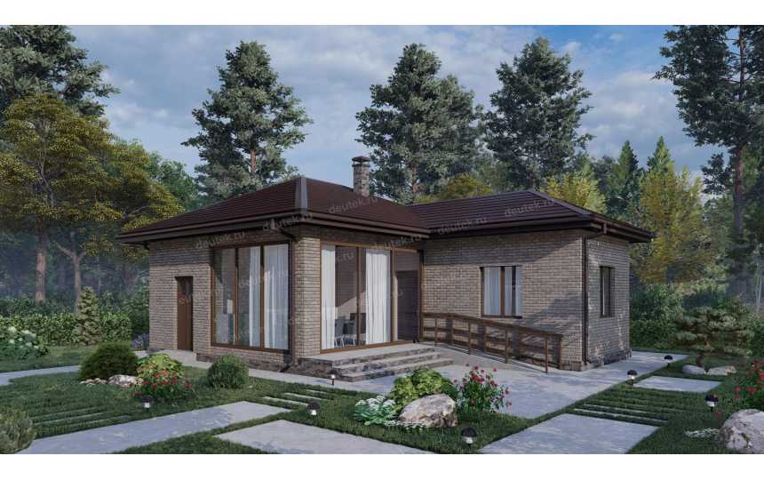 Проект бани с площадью до 100 кв м - P241