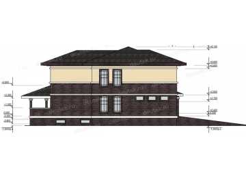 Проект жилого дома с цокольным этажом DTE11
