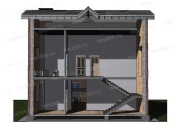 Проект дома с мансардой из газобетона DTE22