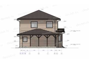 Проект дома из бруса DTE24