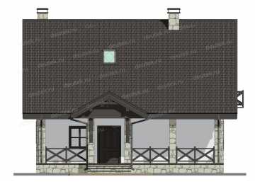 Проект дома с мансардным этажом  DTE-51