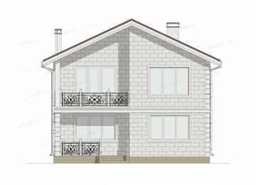 Проект двухэтажного жилого дома  DTE-63
