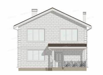 Проект двухэтажного жилого дома  DTE-63