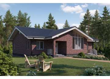 Проект одноэтажного жилого дома в европейском стиле KVR-31