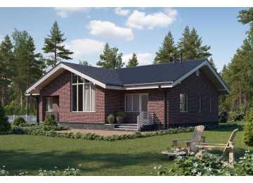 Проект одноэтажного жилого дома в европейском стиле KVR-31