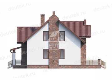 Проект двухэтажного жилого дома в европейском стиле с террасой KVR-52