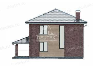 Проект двухэтажного дома из газобетона в европейском стиле с террасой KVR-115