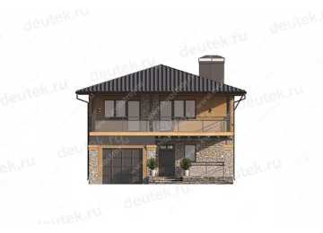 Проект узкого двухэтажного дома с одноместным гаражом LK-30