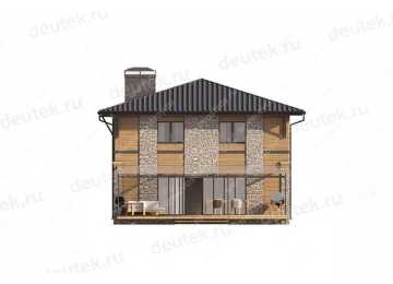 Проект узкого двухэтажного дома с одноместным гаражом LK-30