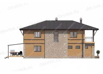 Проект узкого двухэтажного дома с одноместным гаражом LK-30