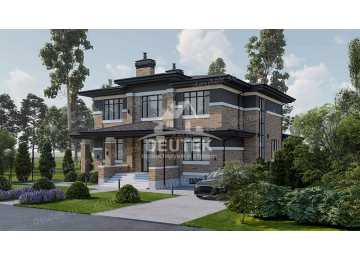 Проект узкого двухэтажного дома из газобетона с подвалом - LK-200