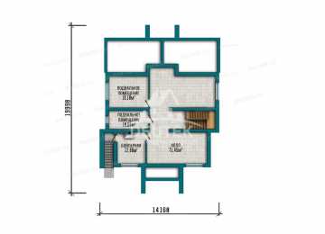 Проект узкого двухэтажного дома из газобетона с подвалом - LK-200