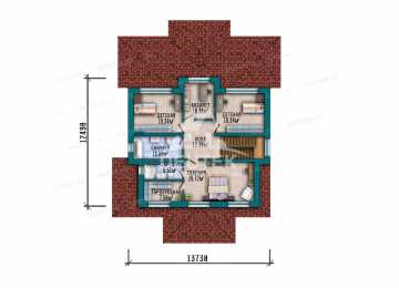 Проект узкого двухэтажного дома из газобетона с подвалом - LK-200