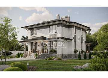 Проект узкого одноэтажного дома с подвалом  - LK-215