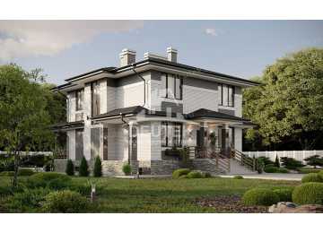 Проект узкого одноэтажного дома с подвалом  - LK-215