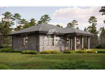 Проект одноэтажного дома в европейском стиле с площадью до 150 кв м - LK-219