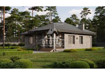 Проект одноэтажного дома в европейском стиле с площадью до 150 кв м - LK-219