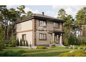 Проект узкого двухэтажного дома площадью до 200 кв м - LK-221