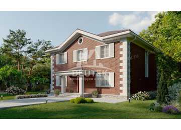 Проект узкого двухэтажного дома с размерами 13 м на 17 м - LK-230