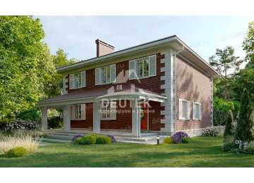 Проект узкого двухэтажного дома с размерами 13 м на 17 м - LK-230