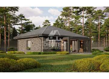 Проект одноэтажного дома с размерами 12 м на 13 м - LK-231