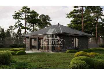 Проект одноэтажного дома с размерами 12 м на 13 м - LK-231