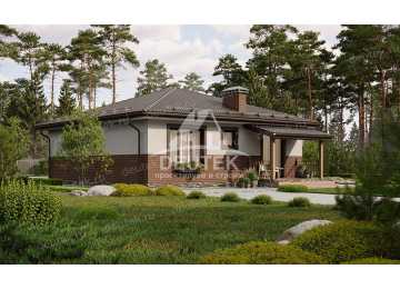 Проект узкого одноэтажного дома из керамических блоков - LK-236