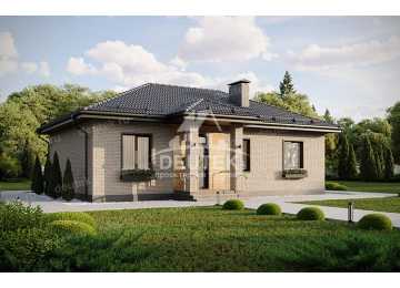 Проект одноэтажного дома с двумя спальнями - LK-242