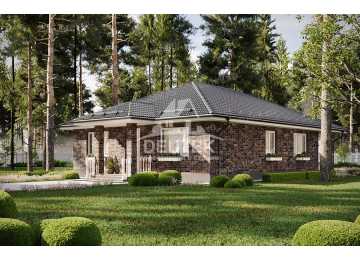 Проект узкого одноэтажного дома с размерами 11 м на 18 м - LK-245