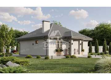 Проект жилого одноэтажного дома с размерами 9 м на 13 м - LK-247