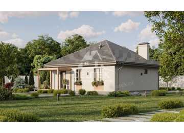 Проект жилого одноэтажного дома с размерами 9 м на 13 м - LK-247