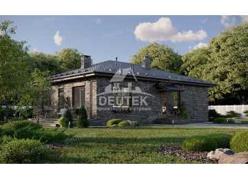 Проект жилого одноэтажного дома с тремя спальнями - LK-249