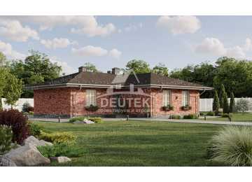 Проект жилого одноэтажного дома из керамических блоков - LK-255