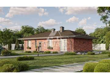 Проект жилого одноэтажного дома из керамических блоков - LK-255